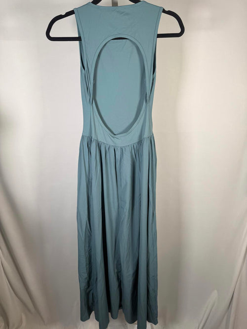 NWT Halara Women's Sleeveless Maxi Dress with Open Back in Blue Size XS