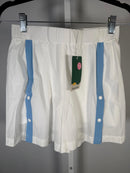 NWT Halara Women's Casual White Shorts with Light Blue Stripe Detail Size XS