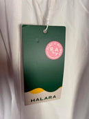 NWT Halara Women's Casual White Shorts with Light Blue Stripe Detail Size XS