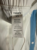 NWT Halara Women's Casual White Shorts with Light Blue Stripe Detail Size XS