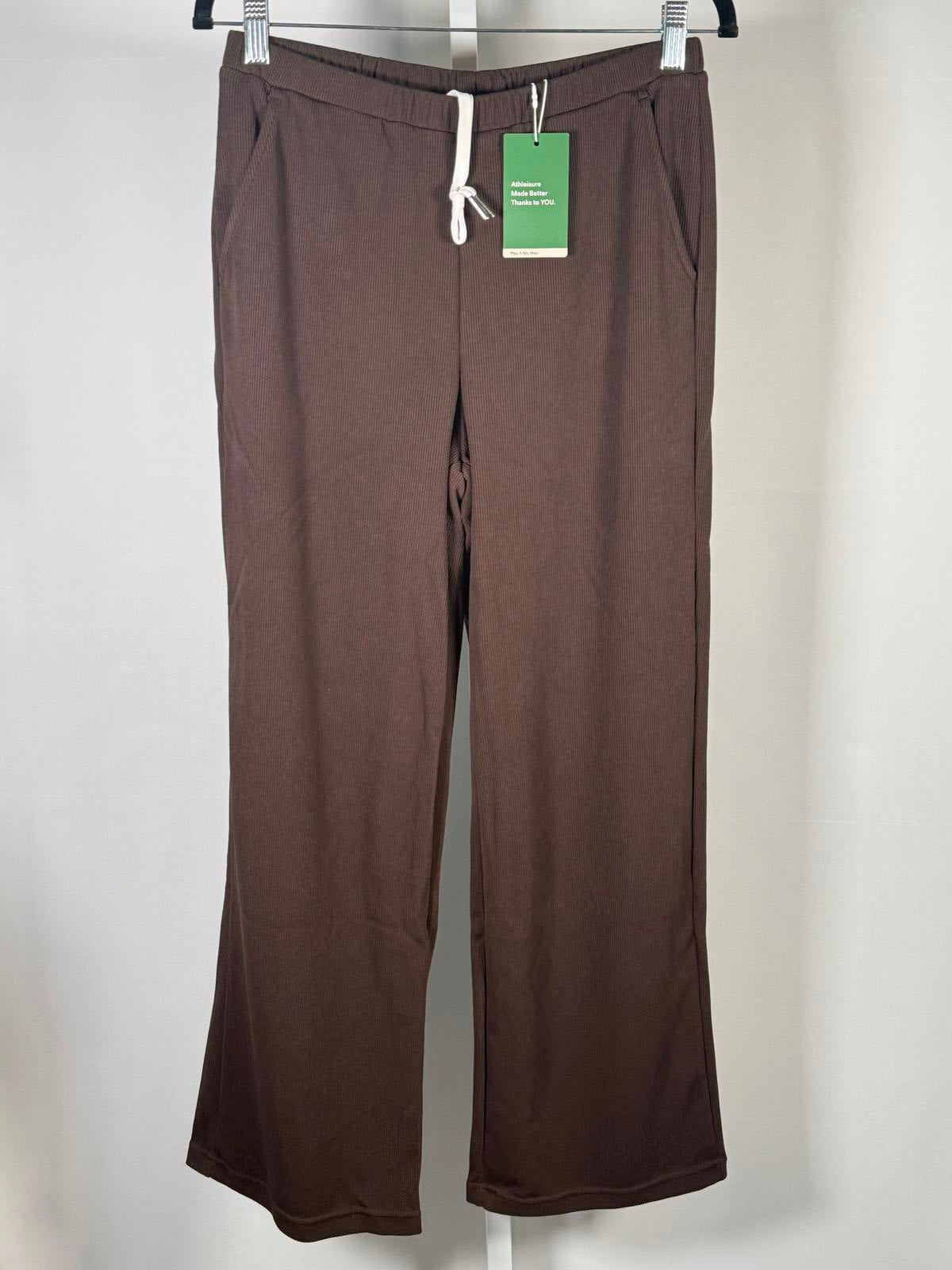 NWT Halara Women's Brown Casual Lounge Pants with Drawstring Waist Size Small