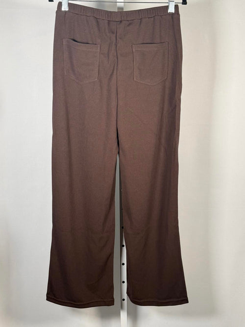 NWT Halara Women's Brown Casual Lounge Pants with Drawstring Waist Size Small