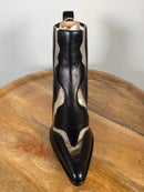 Sergio Rossi Cutout Leather NWB Western Booties Women's Size 5.5