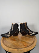 Sergio Rossi Cutout Leather NWB Western Booties Women's Size 5.5