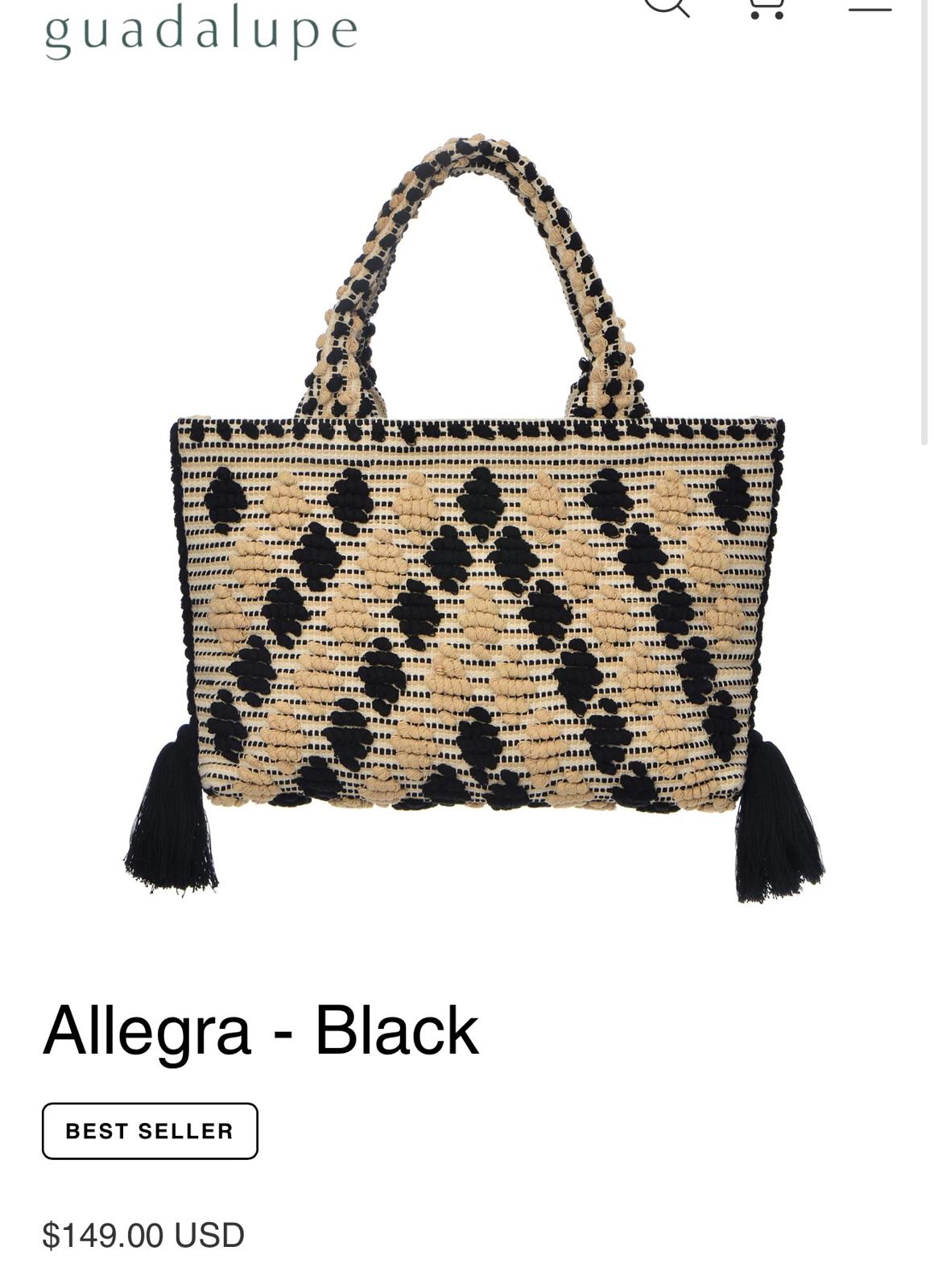 NWT Guadalupe Allegra Black Women's Handbag