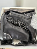 Casadei Love Calf Nero NWB Combat Boot / Lace-Up Leather Boot Women's Size 5