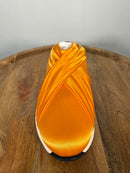 Casadei Orange NWB Satin Slip-On Sneakers Womens Designer US Size 5 EU 35 $600