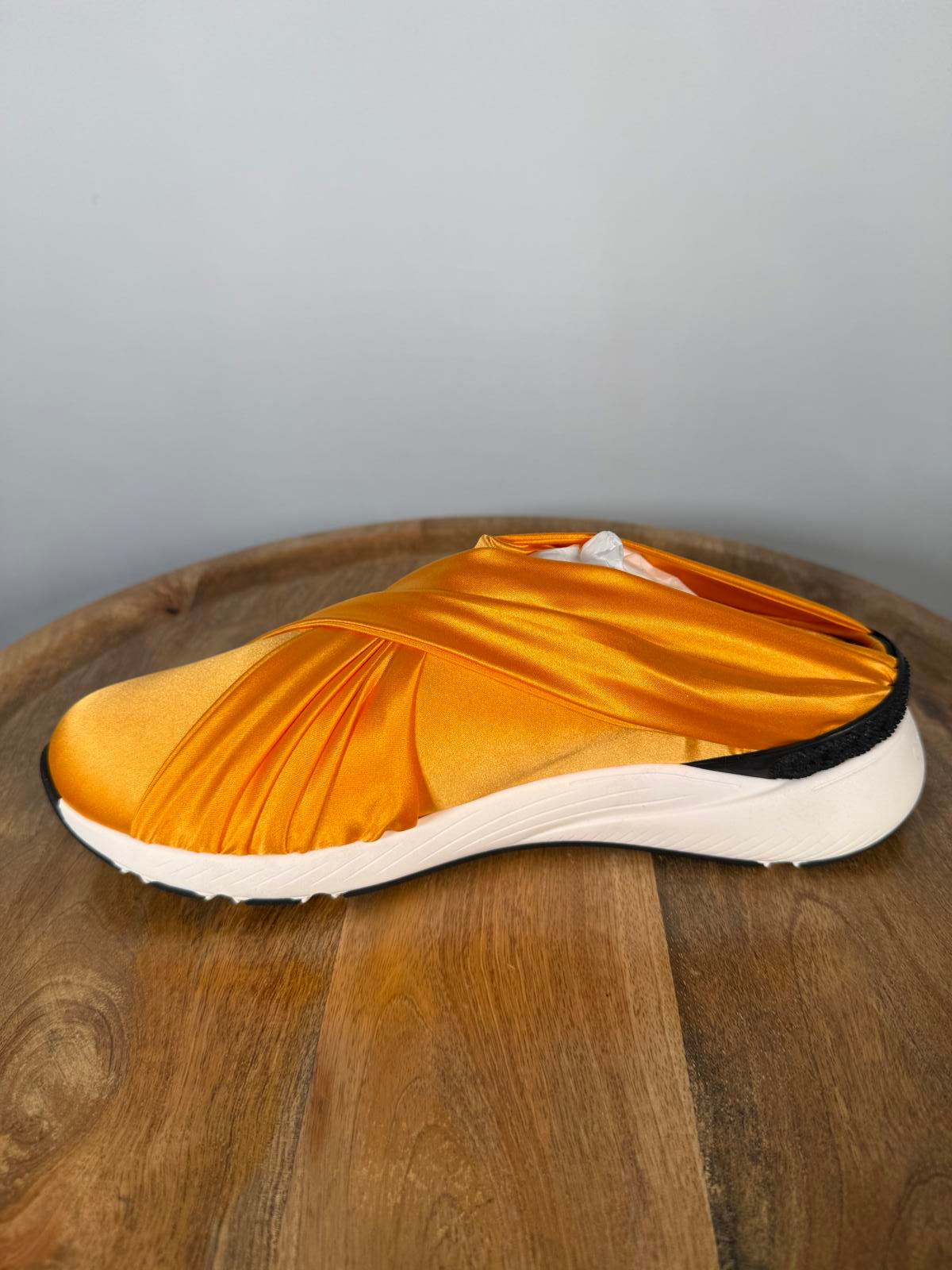 Casadei Orange NWB Satin Slip-On Sneakers Women’s Luxury Designer Size 7