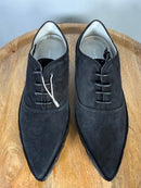 Philippe Model Black NWB Suede Pointed-Toe Lace-Up Oxfords Women’s US 5