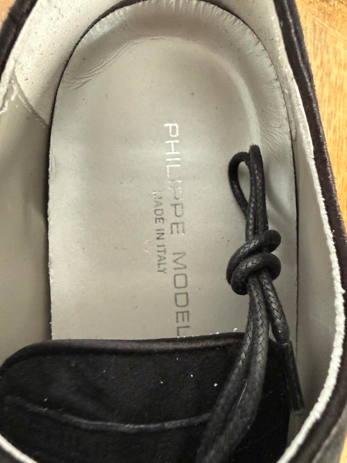 Philippe Model Black NWB Suede Pointed-Toe Lace-Up Oxfords Women’s US 5