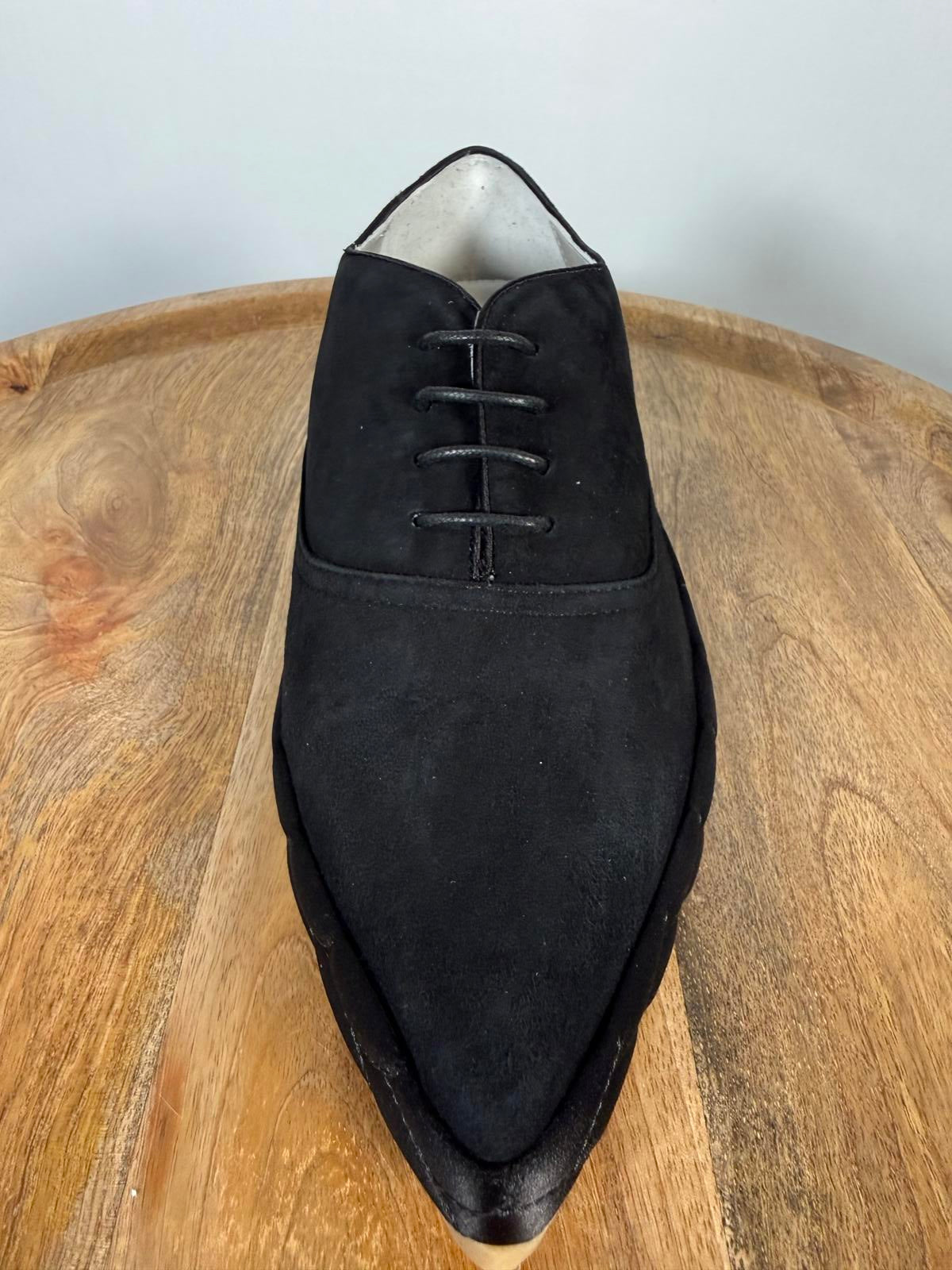 Philippe Model Black NWB Suede Pointed-Toe Lace-Up Oxfords Women’s US 5