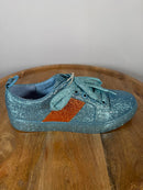 NWB OPENING CEREMONY La Cienega Glitter Lace Up Platform Sneakers Size 5
