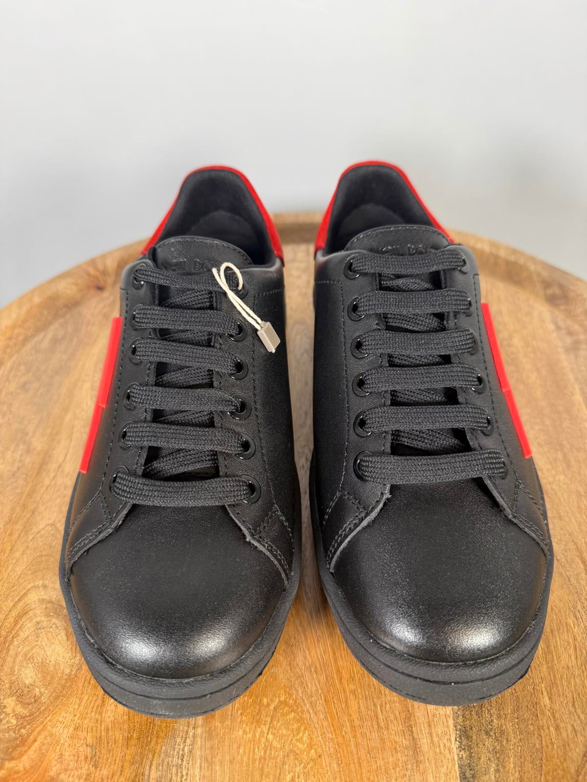 Neil Barrett Thunderbolt Sneakers EU 36 US 6 Black Red Leather Women’s NWB