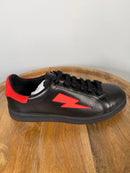 Neil Barrett Thunderbolt Sneakers EU 36 US 6 Black Red Leather Women’s NWB