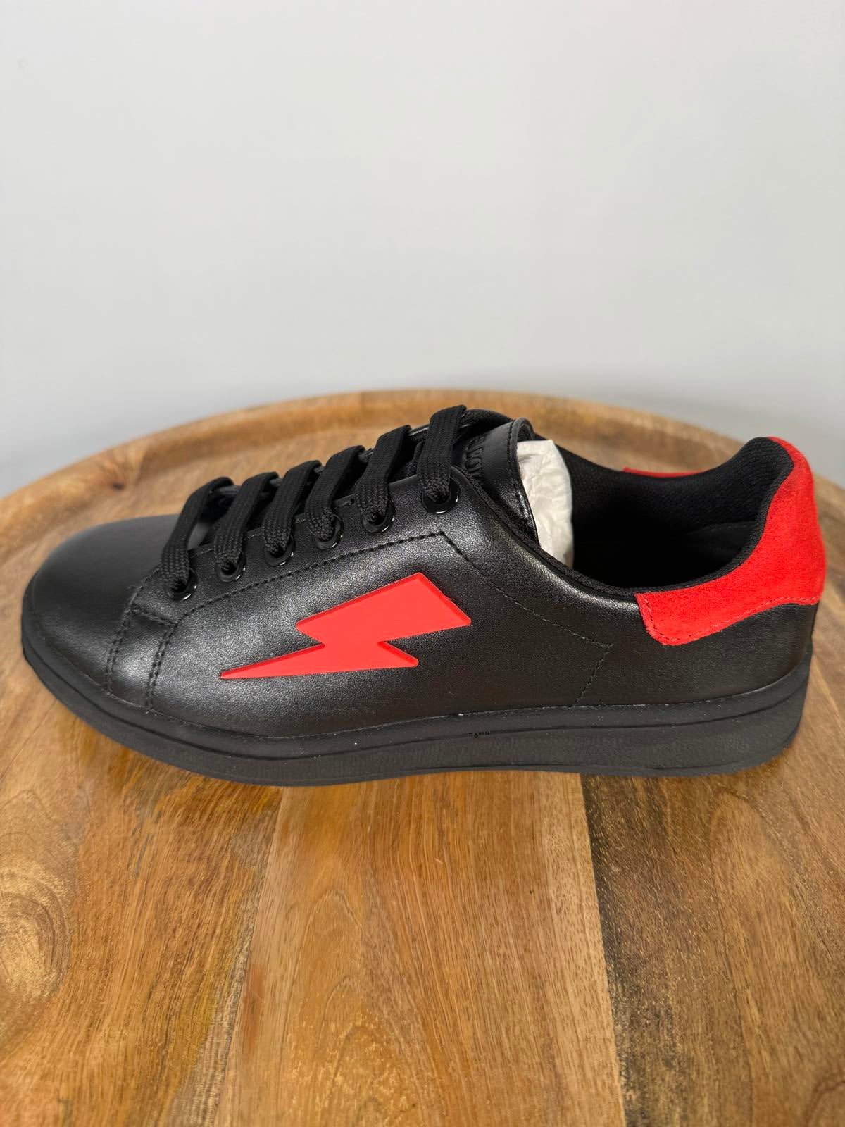 Neil Barrett Thunderbolt Sneakers EU 36 US 6 Black Red Leather Women’s NWB