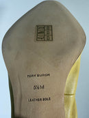 Tory Burch Butter Yellow Twisted Horsebit Pointed Toe Loafers Flats US 5.5 NWB