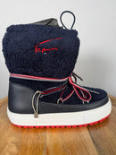 Tommy Hilfiger Signature Teddy Snow Boots Black Iris Women’s 7 EU 37 NWB