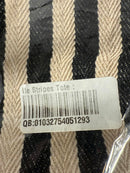 NWT Guadalupe Ife Striped Tote Handbag Black White