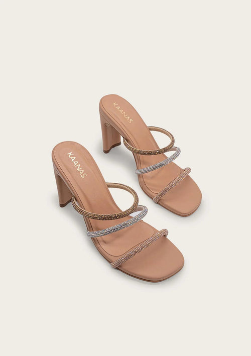 NWB Kaanas Fortuna Triple Band Heel Sandals Size 9