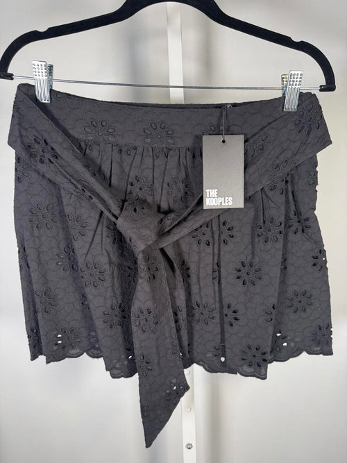 NWT The Kooples Black Eyelet Broderie Anglaise Skirt FR 1 US Small