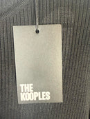 NWT The Kooples Black Asymmetric Cutout Ribbed Knit Bodycon Dress FR 4 US XL