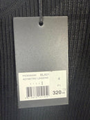 NWT The Kooples Black Asymmetric Cutout Ribbed Knit Bodycon Dress FR 4 US XL