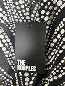 NWT The Kooples Black White Abstract Dot Print Mini Dress FR 1 US Small