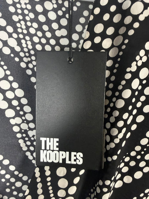 NWT The Kooples Black White Abstract Dot Print Mini Dress FR 1 US Small