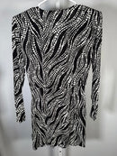 NWT The Kooples Black White Abstract Dot Print Mini Dress FR 1 US Small