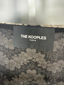 NWT The Kooples Jasmine Print Silk Wrap Dress Black Beige Floral Size 1 US XS-S