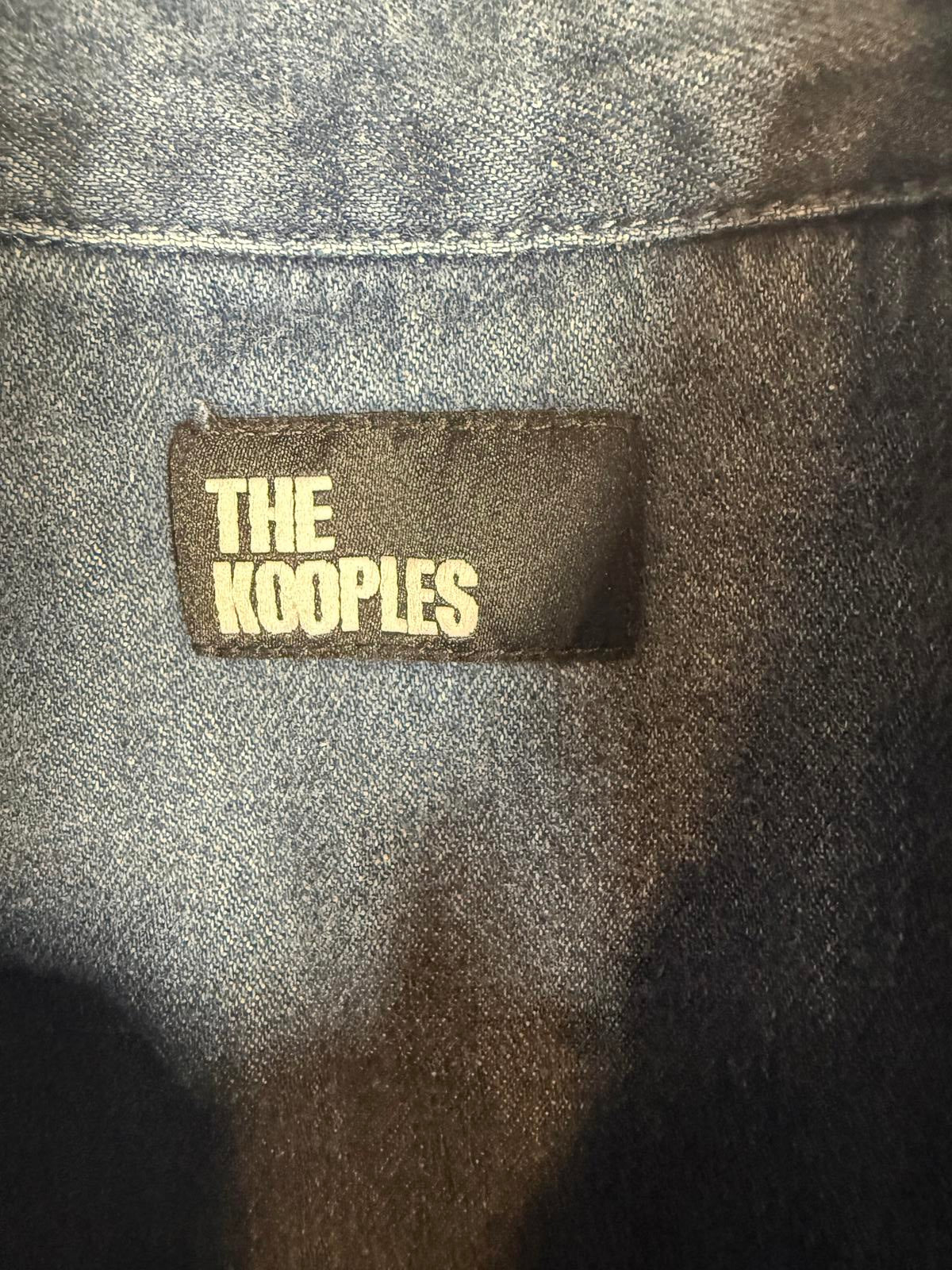 The Kooples NWT Sleeveless Denim Shirt Blue Slim Fit Size 2 / US Small-Medium