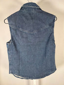 NWT The Kooples NWT Sleeveless Denim Shirt Blue Slim Fit Size 1 / US XS - Small