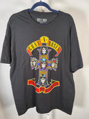 Guns N’ Roses Appetite for Destruction Graphic T-Shirt Black Skull Cross Size XL