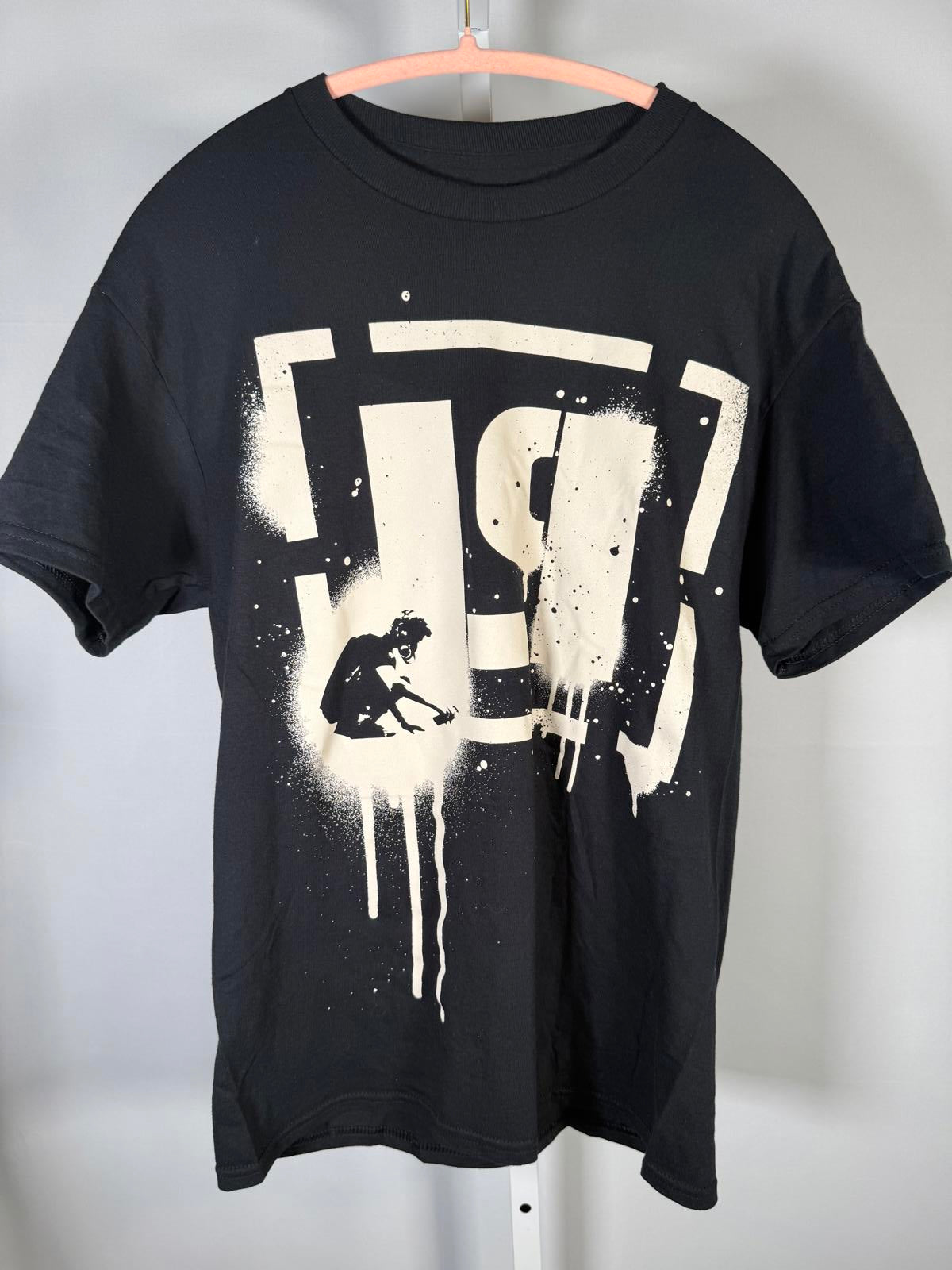 Linkin Park Meteora LP Acronym Graphic T-Shirt Black Streetwear Size Medium