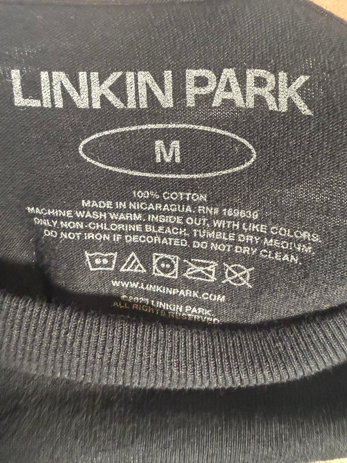Linkin Park Meteora LP Acronym Graphic T-Shirt Black Streetwear Size Medium