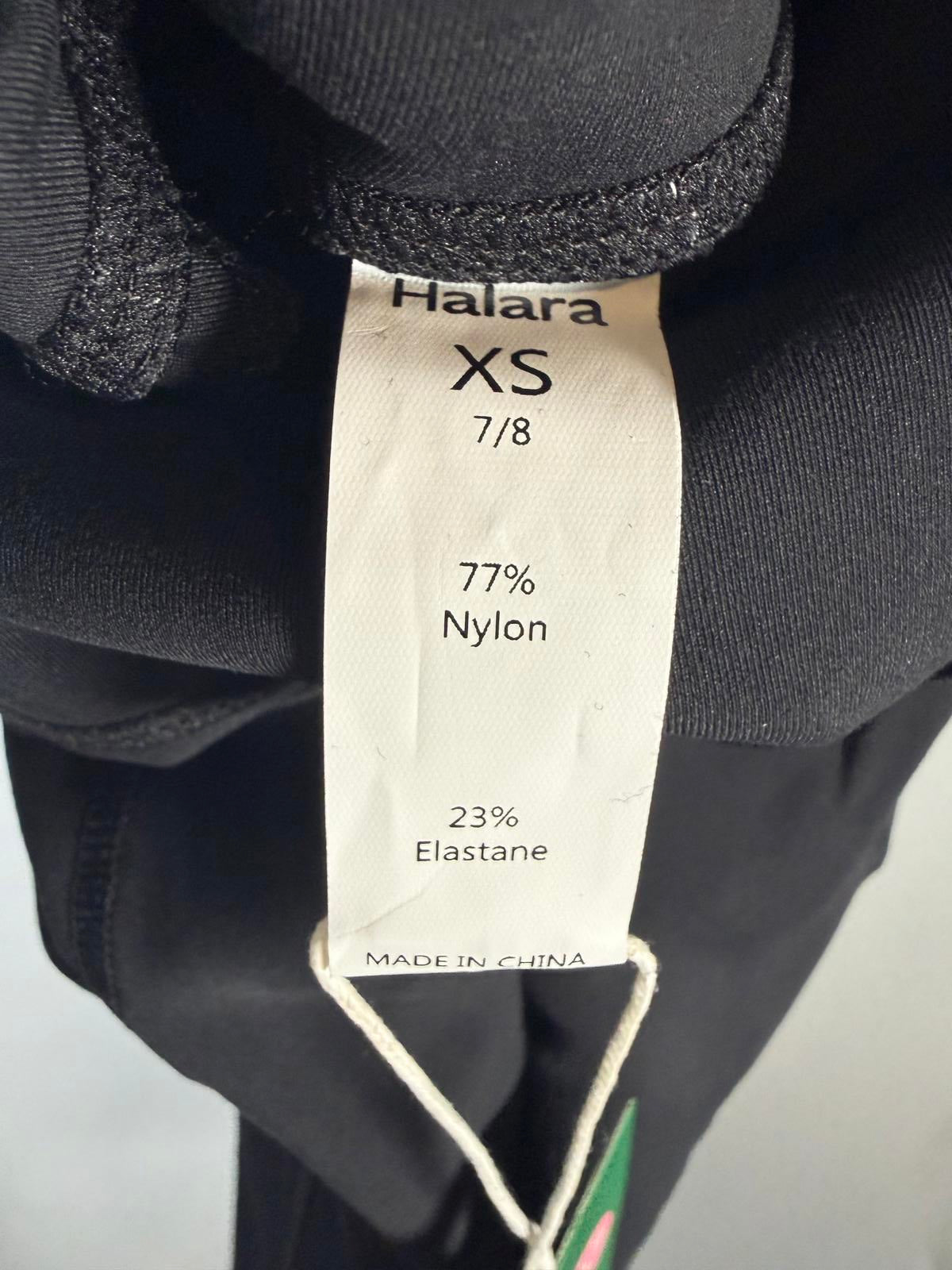 NWT Halara High Waisted Cut-Out Yoga 7/8 Leggings with Pockets Black XS