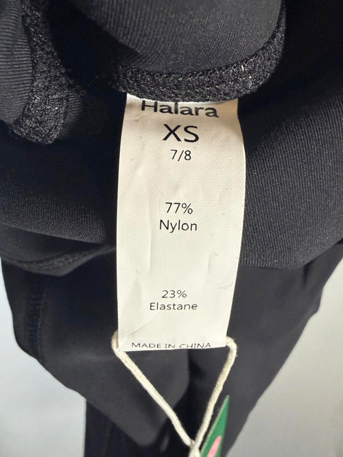 NWT Halara High Waisted Cut-Out Yoga 7/8 Leggings with Pockets Black XS