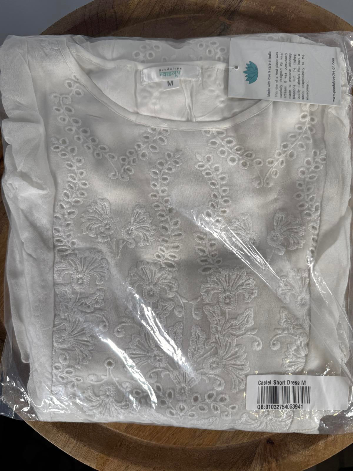 NWT Guadalupe Castel Short Dress Off White Size Medium