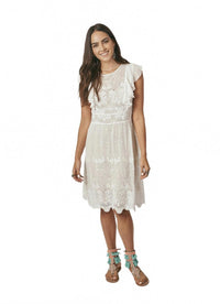NWT Guadalupe Castel Short Dress Off White Size Medium