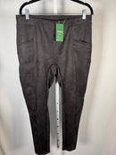 NWT Halara Women’s Black Faux Suede Skinny Pants 7/8 Length Size XL