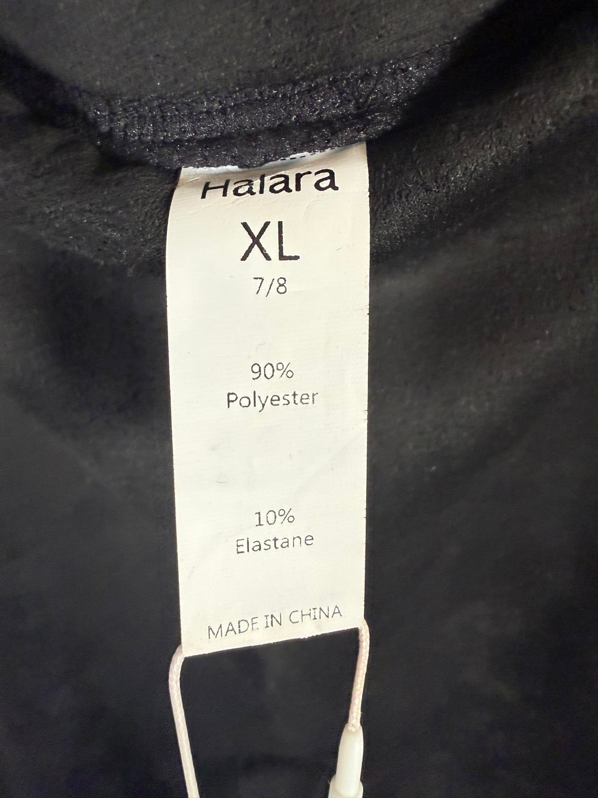 NWT Halara Women’s Black Faux Suede Skinny Pants 7/8 Length Size XL