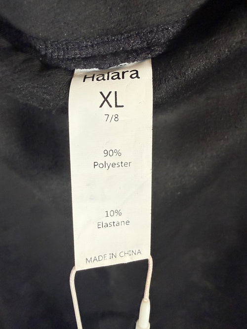 NWT Halara Women’s Black Faux Suede Skinny Pants 7/8 Length - Size XL