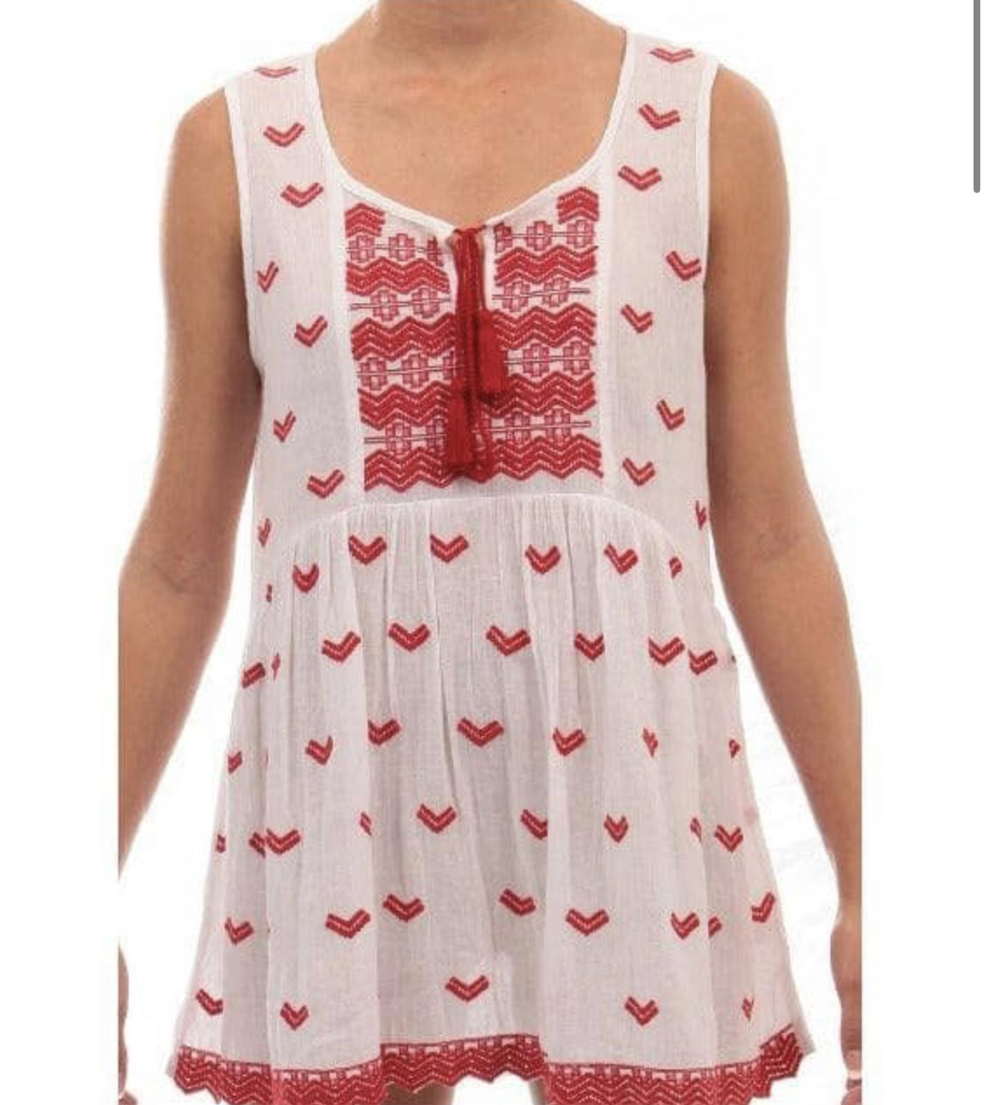 NWT Guadalupe Arabella Red Embroidered Top Medium