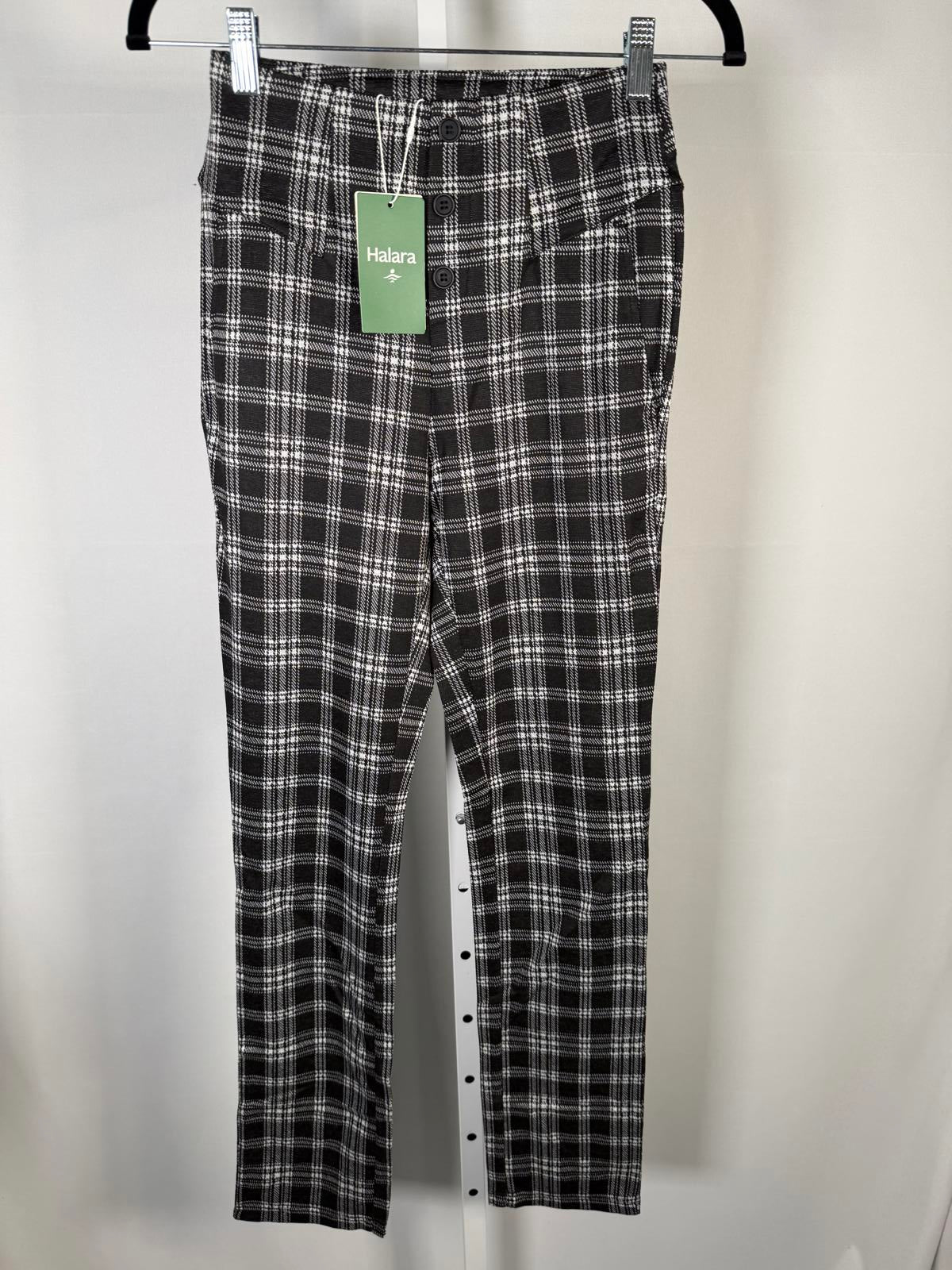 NWT Halara Flex™ High Waisted Houndstooth Plaid Skinny Work Pants - Size XS