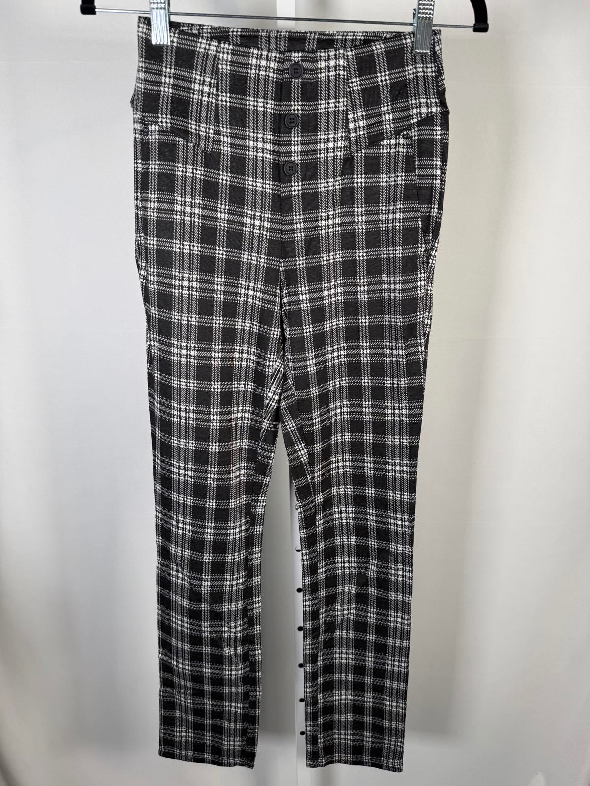 NWT Halara Flex™ High Waisted Houndstooth Plaid Skinny Work Pants Size XS