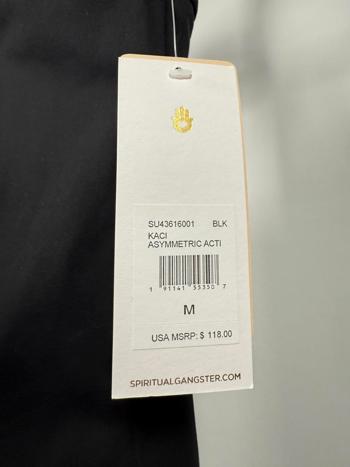 NWT Spiritual Gangster Kaci Asymmetric Active Women’s Dress Black Size M