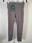 NWT Halara High-Waist Pocket Leggings Gray Performance Activewear Size XS