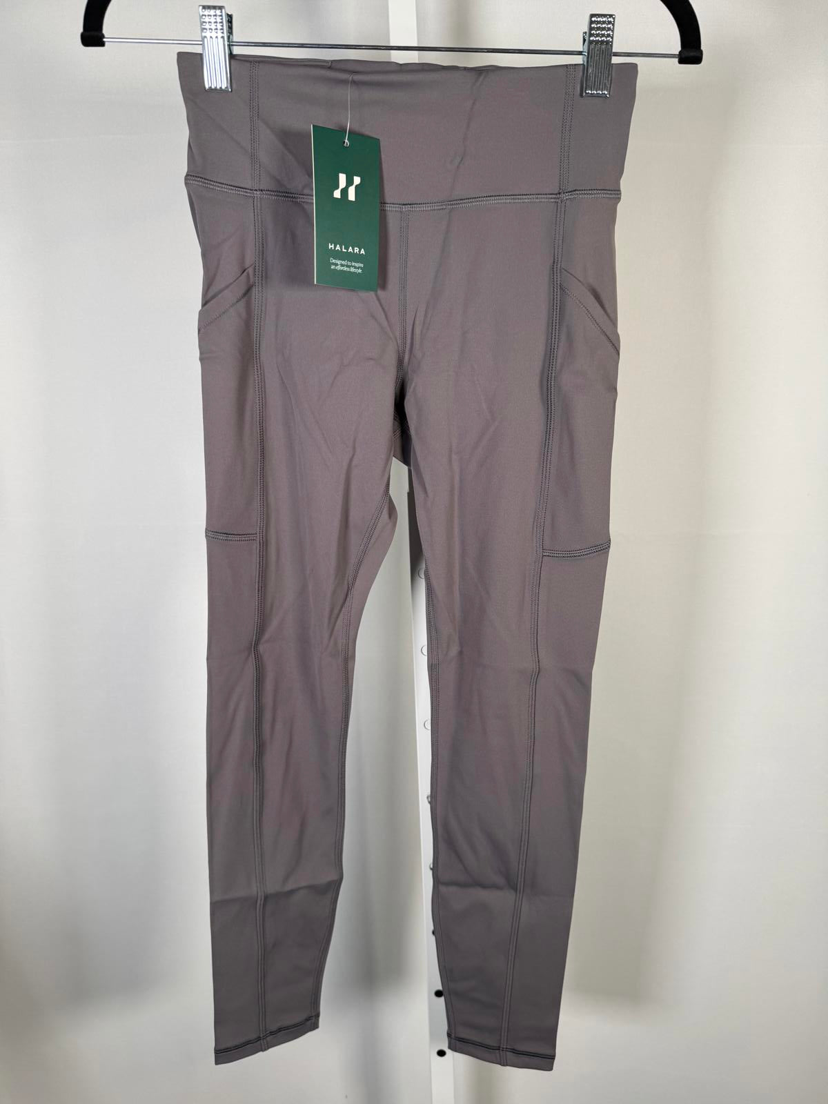 NWT Halara High-Waist Pocket Leggings Gray Performance Activewear, Size XS