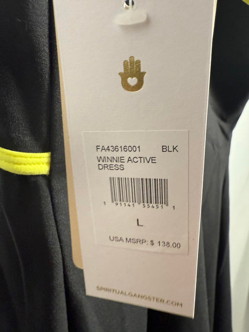 NWT Spiritual Gangster Winnie Active Dress Black Size Large