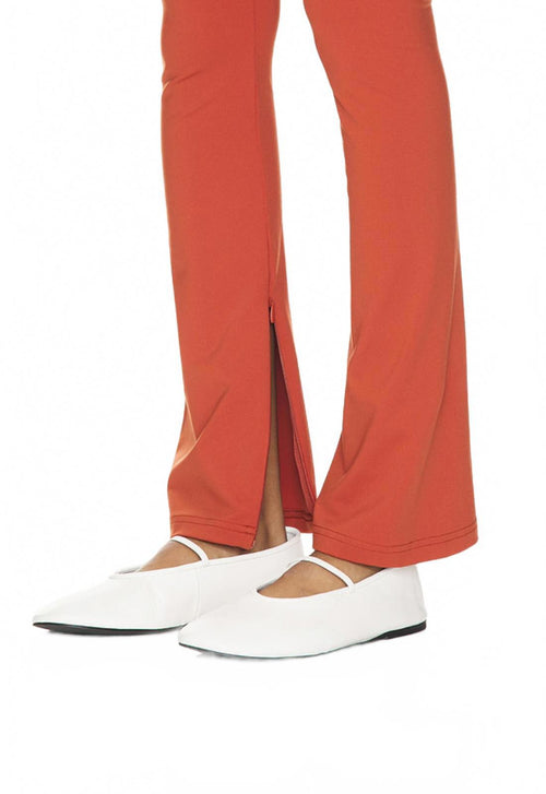 NWT Spiritual Gangster Vivienne Zip Flare Pants Redstone Medium